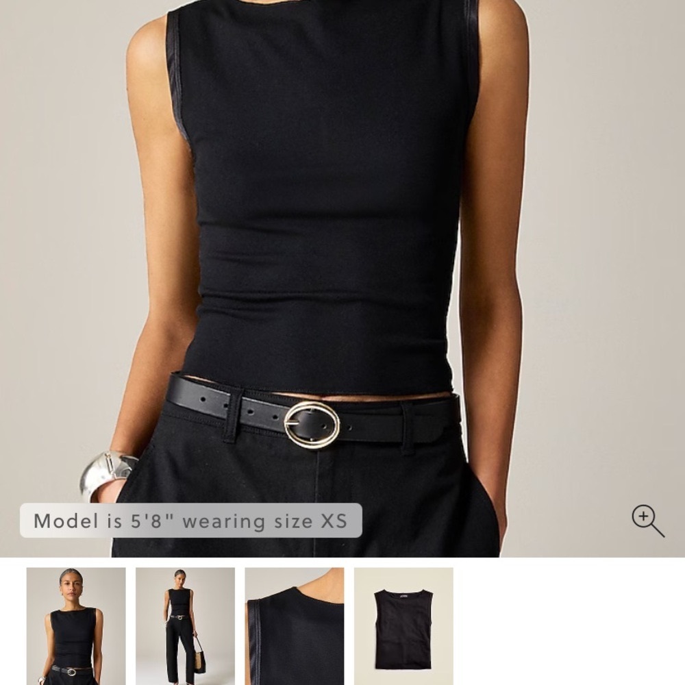 J. Crew Black Fitted Tank Top
